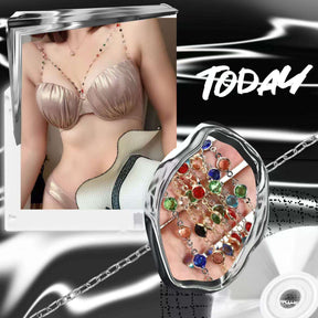 Fancy Beads Strap Bra set(Removable straps)