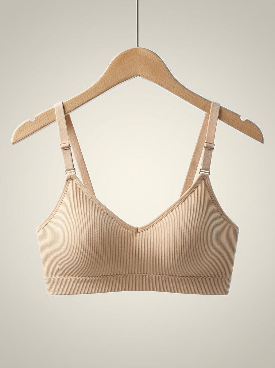 Ribbed Seamless Bralette | Wireless Comfort Bra