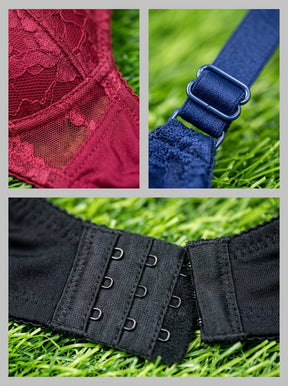 Floral Lace Full Coverage Bra | Soft Daily Comfort