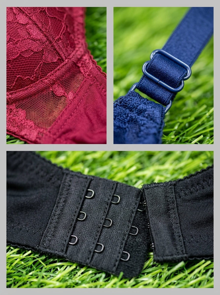 Floral Lace Full Coverage Bra | Soft Daily Comfort