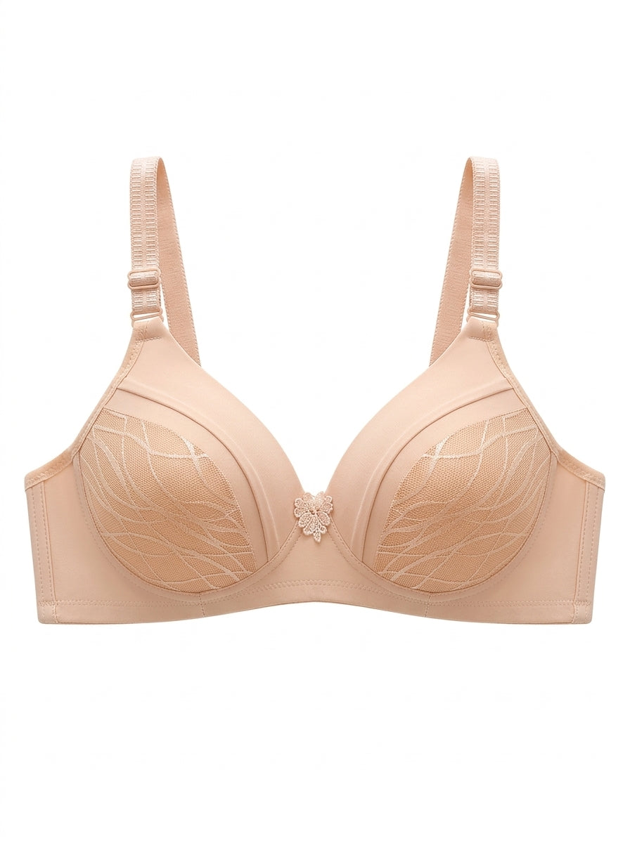 Leaf-Pattern Padded Bra | Everyday Comfort Support