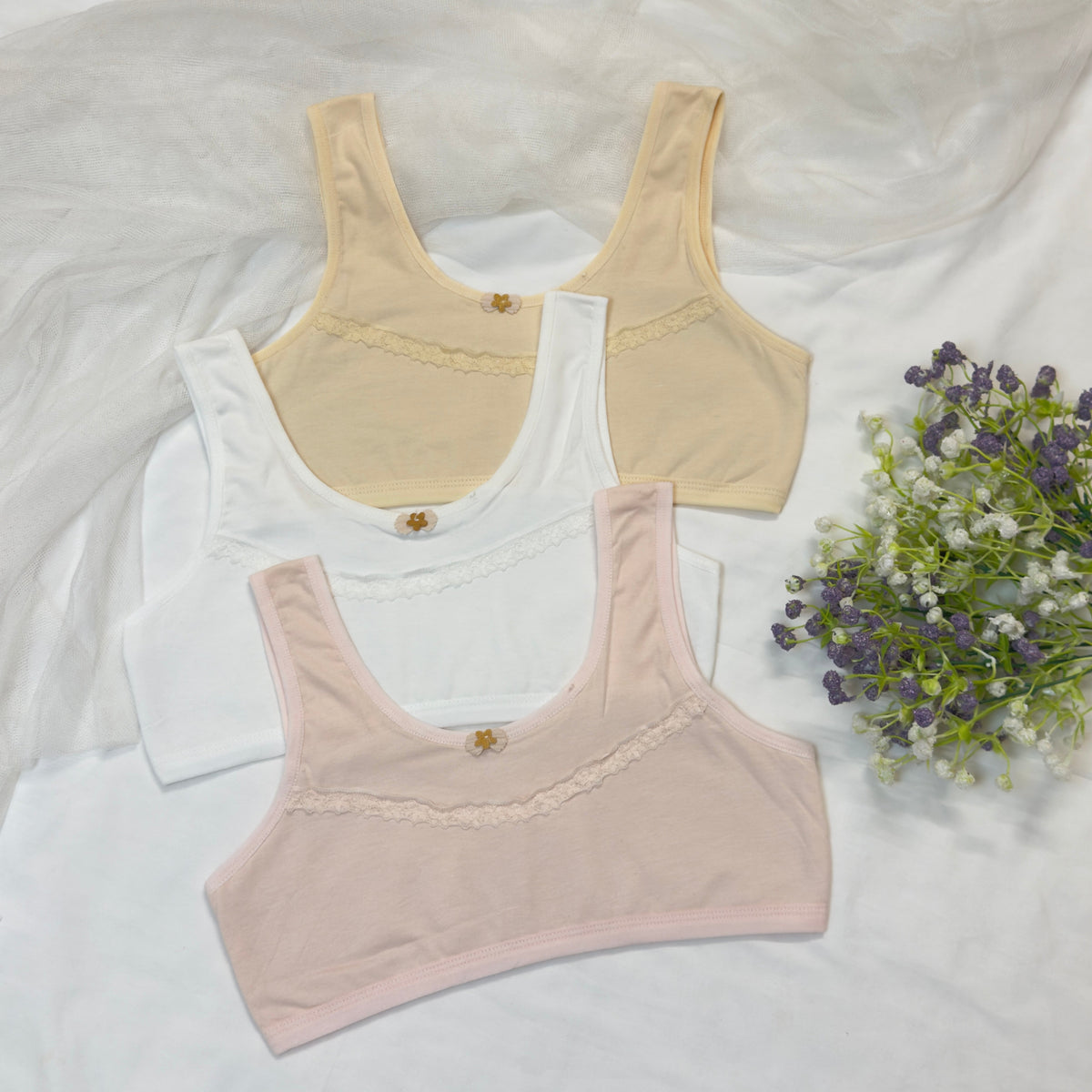 Flower Double Fabric Biddie