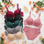 Shell Lace Padded Bra & Panty Set | Elegant Lingerie Set