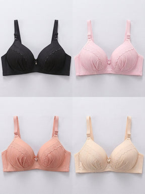 Lace Trim Padded Push-Up Bra | Elegant Everyday Bra