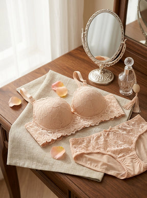 Floral Lace Bra & Panty Set | Matching Lingerie Set