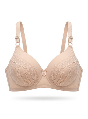 Lace Trim Padded Push-Up Bra | Elegant Everyday Bra