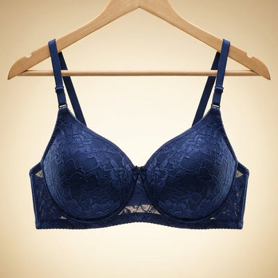 Floral Lace Full Coverage Bra | Soft Daily Comfort