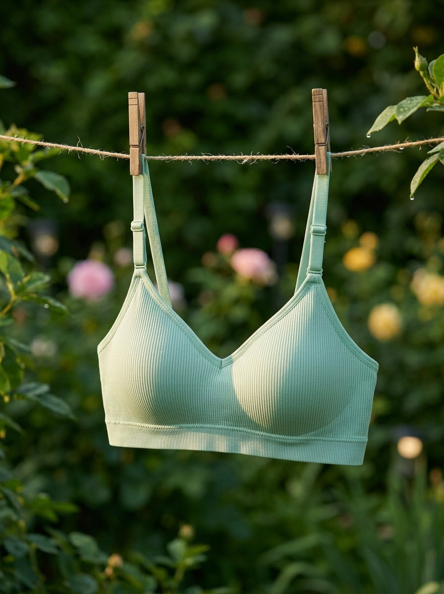 Ribbed Seamless Bralette | Wireless Comfort Bra