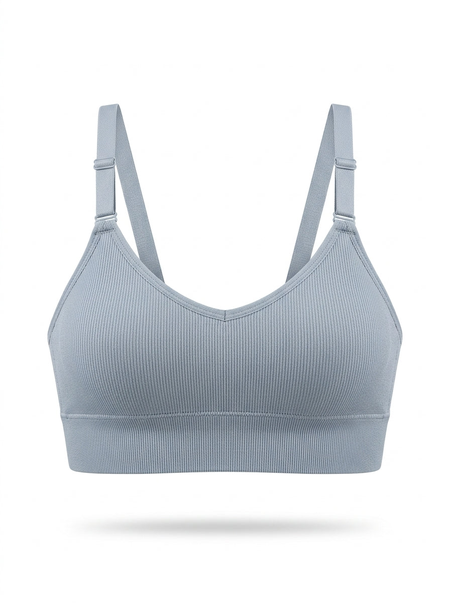 Ribbed Seamless Bralette | Wireless Comfort Bra